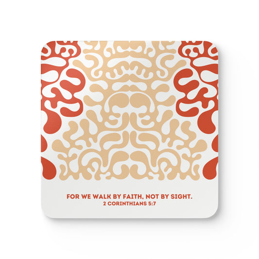 2 Corinthians 5:7 Corkwood Coaster Set