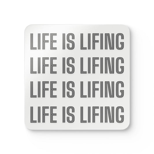 Life is Lifing Corkwood Coaster Set