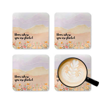 Bloom Where You Are Planted Coaster Set