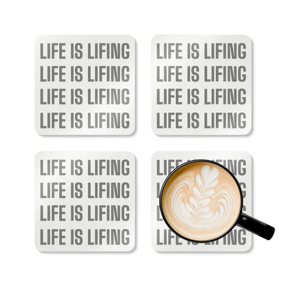 Life is Lifing Corkwood Coaster Set